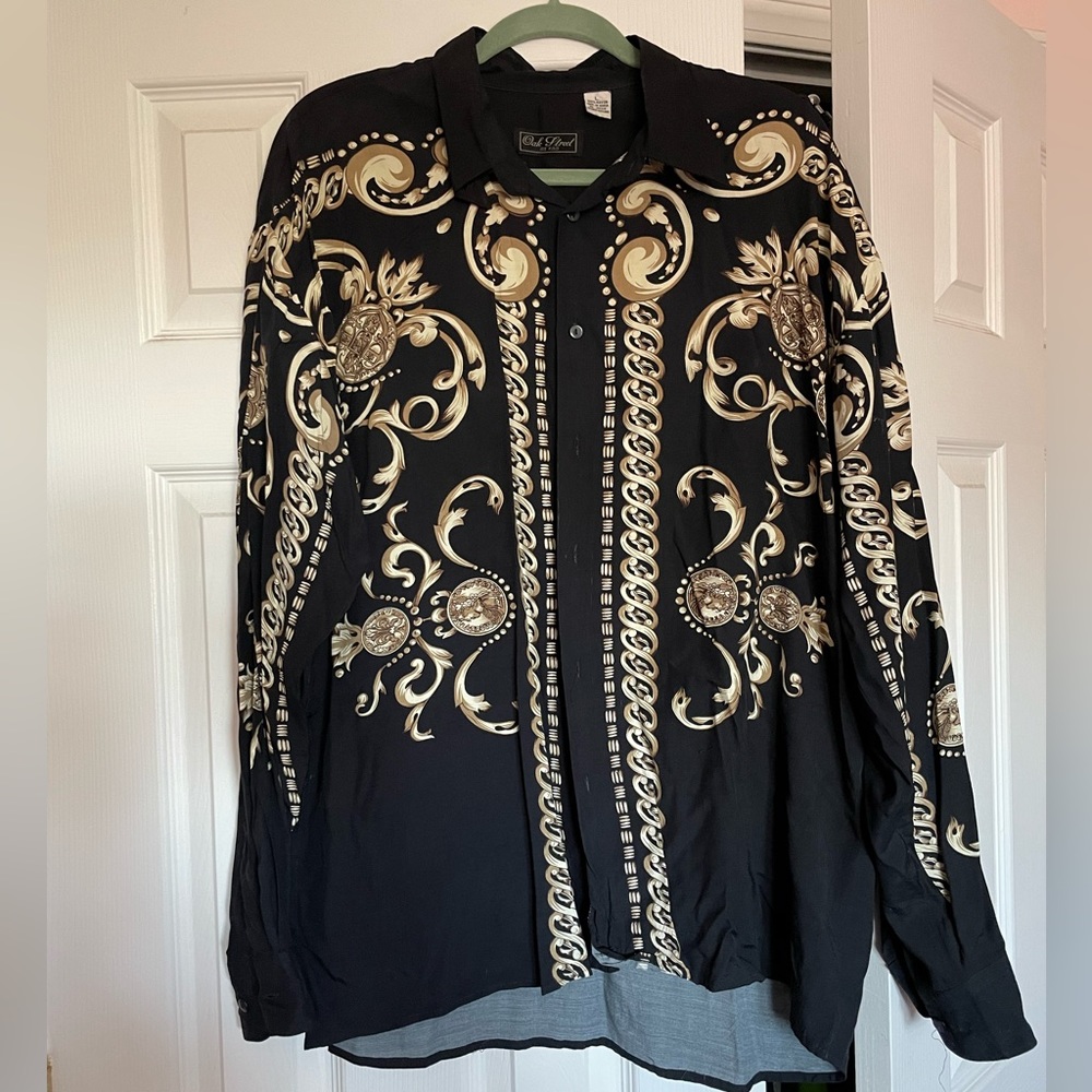 Beautiful vintage rayon button down